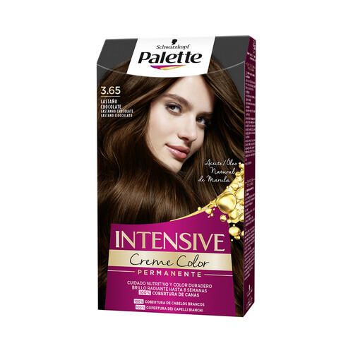 PALETTE Tinte de pelo permanente tono 3.65 castaño chocolate PALETTE Intensive creme color.