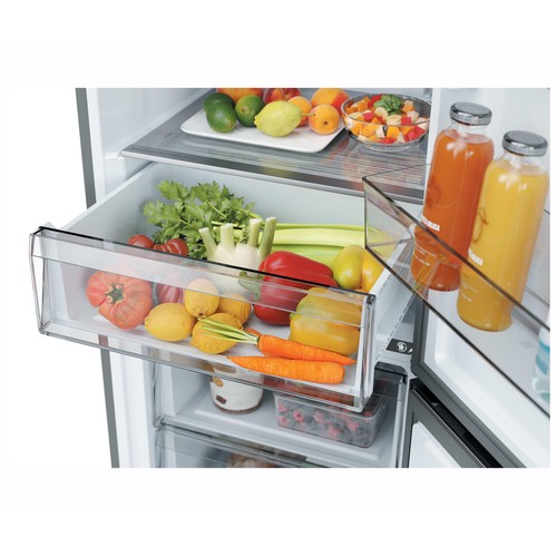 Frigorífico combi 185cm CANDY CNCQ2T6S18DX INOX, No Frost, clasificación energética: D, H: 185cm, A: 59,5cm, F: 59,9cm, capacidad total: 315