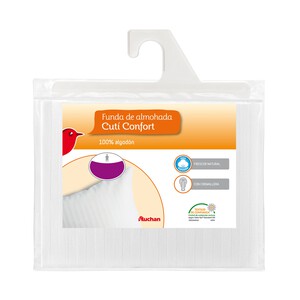 Funda protectora de almohada 100% algodón cutí raso, 150 centímetros PRODUCTO ALCAMPO.