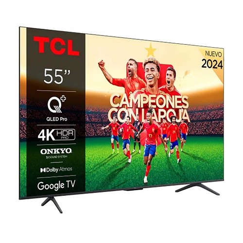 Televisión 139,7 cm (55") TCL 55C61B QLED Pro, 4K, Google TV, HDR, Dolby, 60Hz.