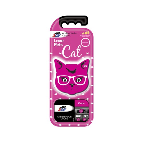 Ambientador love pets cat chicle. 3CV