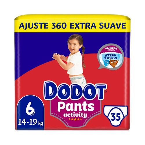 DODOT Pants activity Pants (braguitas) de aprendizaje talla 6 (14-19 kg) 35 uds.