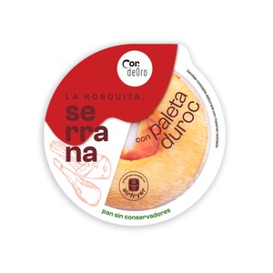DEORO Rosquita serrana rellena de paleta curada, fiambre de bacon, queso fundido y salsa de tomate DEORO 205 g.