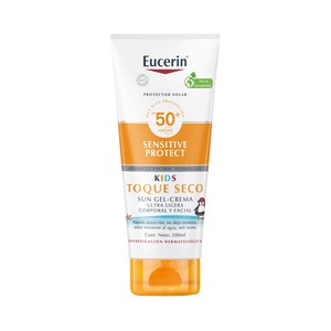 EUCERIN Sensitive protect kids Gel crema solar corporal y facial para niños con FPS 50+ (muy alto) 200 ml.
