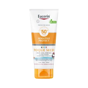 EUCERIN Sensitive protect kids Gel crema solar corporal y facial para niños con FPS 50+ (muy alto) 200 ml.