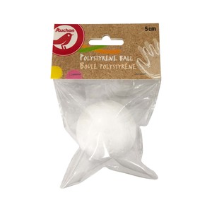 Imagen de Bola poliestireno de 5 centímetros ideal para decorar y manualidades, PRODUCTO ALCAMPO.