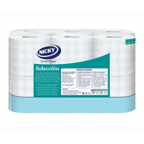 NICKY Papel higiénico selección 12 rollos