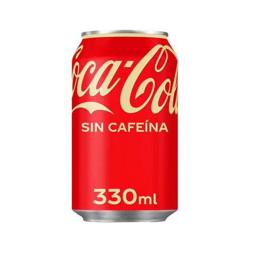 COCA COLA Refresco de cola sin cafeína lata de 33 cl.