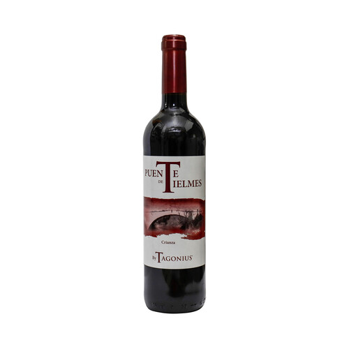 PUENTE DE TIELMES  PUENTE DE TIELMES Vino tinto crianza con D.O Vinos de Madrid botella de 75 cl.