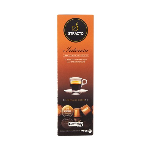 STRACTO MONTECELIO Café en cápsulas intenso caja de 10 uds.