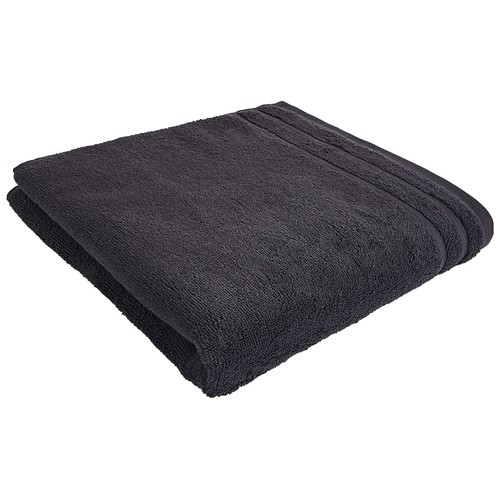 Toalla de ducha 100% algodón color negro, densidad de 500g/m², ACTUEL.