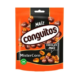 CONGUITOS Cacahuetes de chocolate y maíz MisterCorn 110 g.