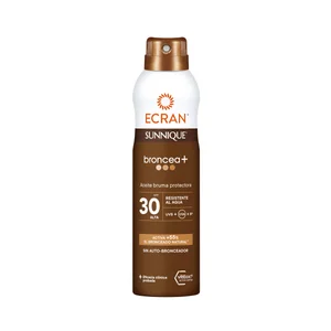 ECRAN Sunnique broncea + Aceite bruma solar en spray con acción protectora y FPS 30 (alto) 250 ml.