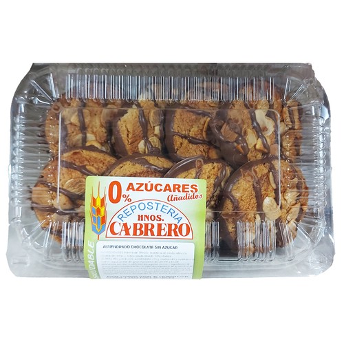 HNOS CABRERO Pasta de chocolate almendrado sin azúcar 270 g.