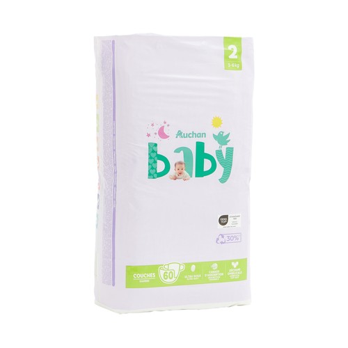 PRODUCTO ALCAMPO Baby Pañales talla 2 (3-6 kg) 60 uds.