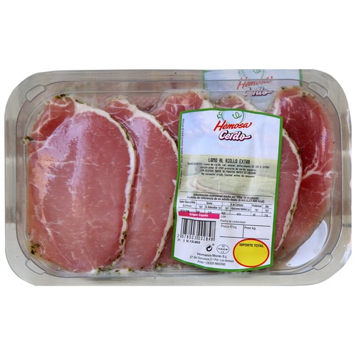 Bandeja de lomo de cerdo en filetes, al ajillo y sin gluten HEMOSA