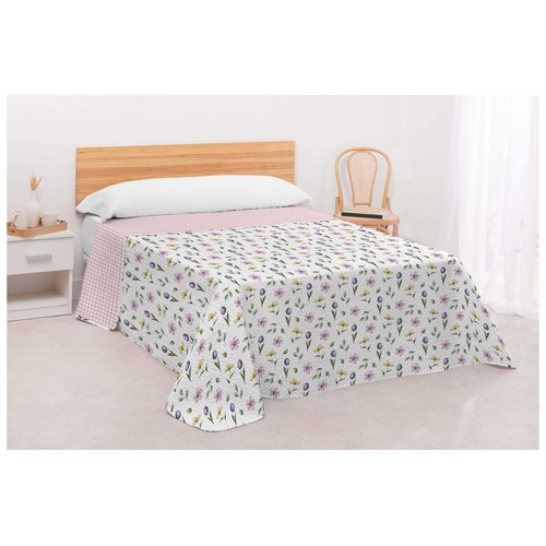 Colcha bouti estampada reversible para cama de 135 cm, EXPORT