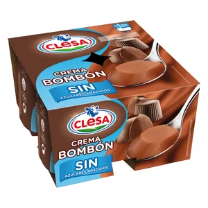 CLESA Crema bombón, sin azúcares añadidos y elaborada con leche 100% gallega CLESA 4 x 125 g.