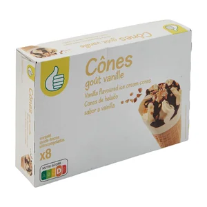 PRODUCTO ECONOMICO ALCAMPO Conos de helado de vainilla 8 x 120 ml.