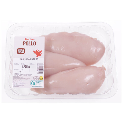 Alcampo AUCHAN Pechuga de pollo 3 uds. Producto Alcampo