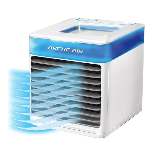 Ventilador enfriador ARCTIC AIR Ultra, enfría, humidifica, purifica, 3 velocidades, salida multi-dirección.
