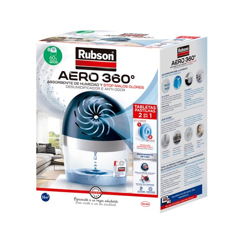 Deshumidificador, RUBSON Aero 360°. incluye 1 recambio.