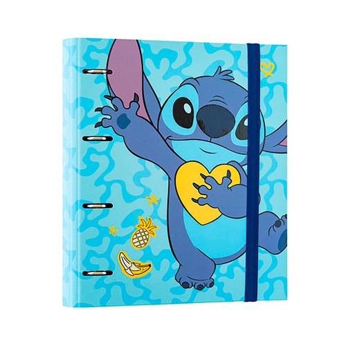 Carpeta de 4 anillas premium, Disney Stitch tropical, GRUPO ERIK.