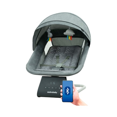Hamaquita Musical Bali ASALVO,  panel de control táctil, Bluetooth y temporizador.