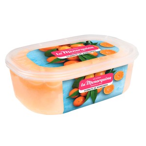 Imagen de LA MENORQUINA Tarrina de helado sabor sorbete de mandarina 1 l.