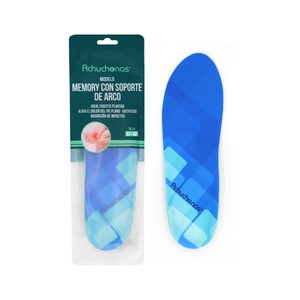 Plantillas memory con soporte de arco, ideal fascitis plantar, talla 41/42.