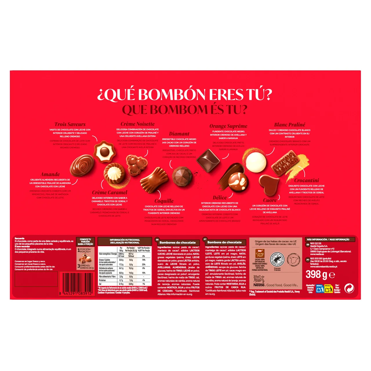 Bombones caja roja estuche 398 g