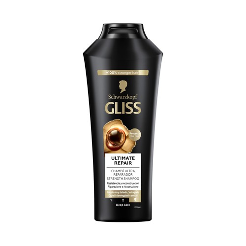 GLISS Champú ultra reparador para cabello muy dañado y/o seco GLISS Ultimate repair de Schwarzkopf 370 ml.