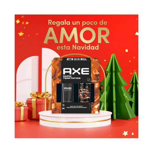 AXE Dark temptation Estuche con desdorante en spray (150 ml) y eau de toilette para hombre (75 ml)