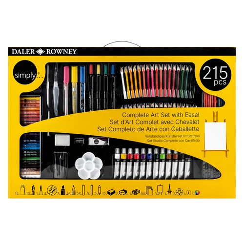 Simply set de arte, 215 piezas, DALER ROWNEY.