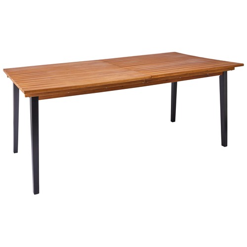 Mesa de jardín extensible de madera de acacia FSC, 1,8/2,4x0,9 m. Lagos GARDEN STAR ALCAMPO.