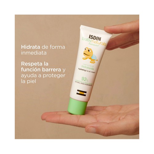 ISDIN Baby naturals Crema facial hidratante de uso diario para bebés 50 ml.