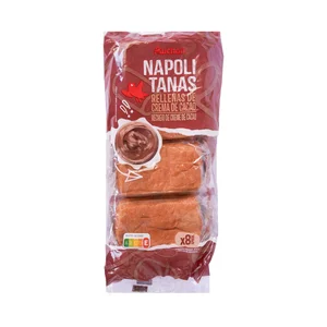 PRODUCTO ALCAMPO Napolitanas con crema de cacao 8 uds. 320 g.