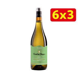 CUATRO RAYAS Vendimia temprana Vino blanco Verdejo con D.O. Rueda botella 75 cl.