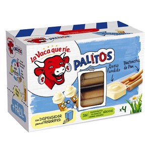 Imagen de LA VACA QUE RÍE Queso fundido con bastoncitos de pan PALITOS LA VACA QUE RIE pack 4 uds.x 35 g.