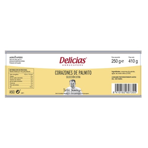 DELICIAS Corazones de palmito 250 g.