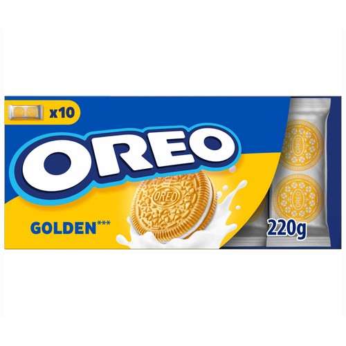 OREO Galletas Golden rellenas de crema de vainilla 220 g.