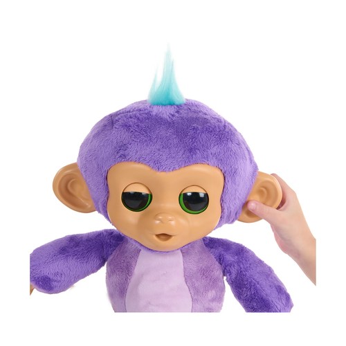 Figura Fingerlings cuida y mima, mono interactivo, BIZAK
