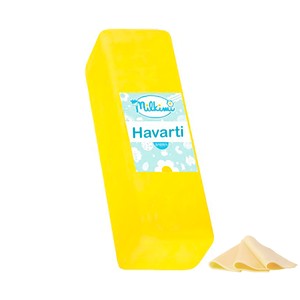 MILKIMI Queso Havarti con Indicación Geográfica Protegida (IGP), barra 4 kg. - Loncha normal 1 a 2 mm