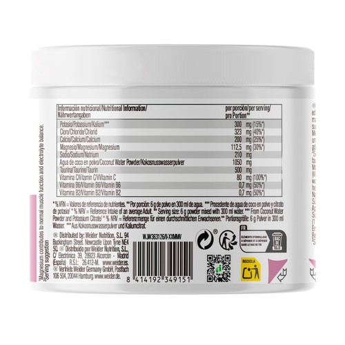 WEIDER Hidratación equilibrio electrolítico 180 gr.