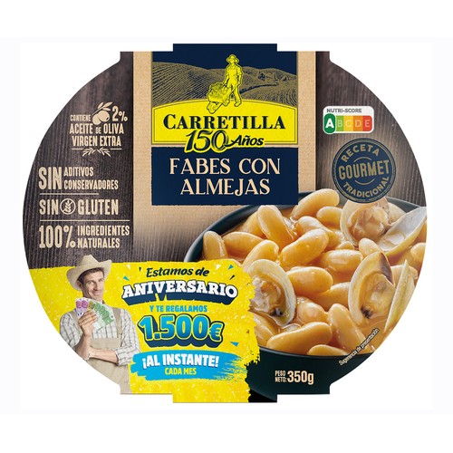Imagen de Fabes con almejas gourmet CARRETILLA 350 g.