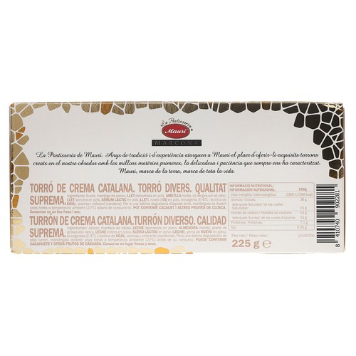 MARCONA Turrón de crema catalana 225 g.