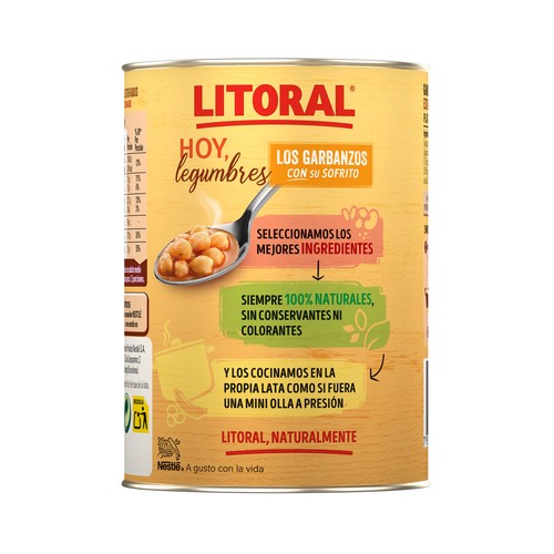 LITORAL Garbanzos cocinados al estilo de la abuela 440 g.
