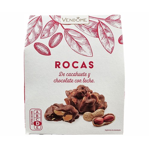 VENDOME Rocas de chocolate con leche y cacahuete 120 g.