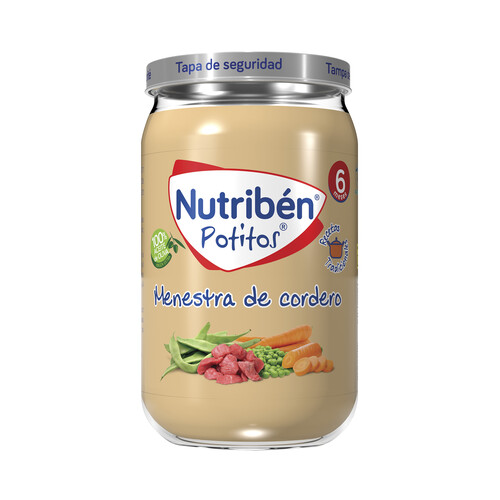 NUTRIBÉN Recetas tradicionales Potitos® de menestra de cordero a partir de 6 meses 235 g.