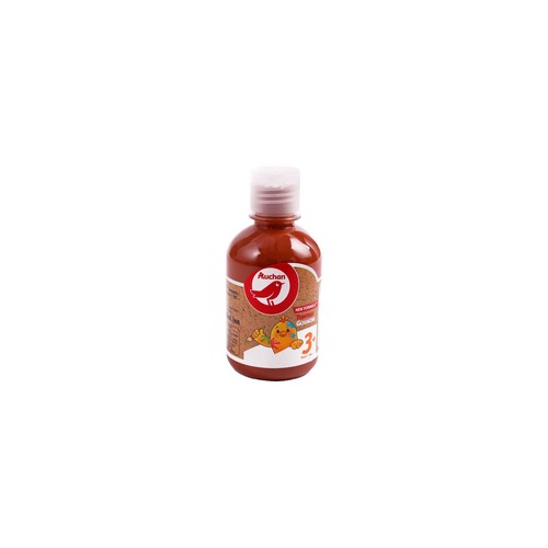 Botella tempera marrón, 250 ml, ALCAMPO.